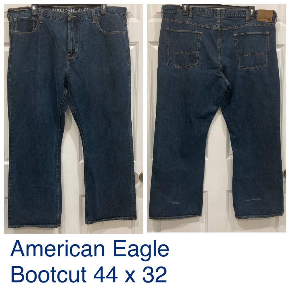 American Eagle 44 x 32 100% cotton denim bootcut jeans